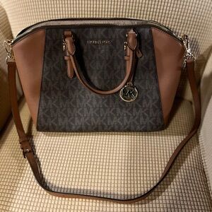 Michael Kors Black and Brown Purse